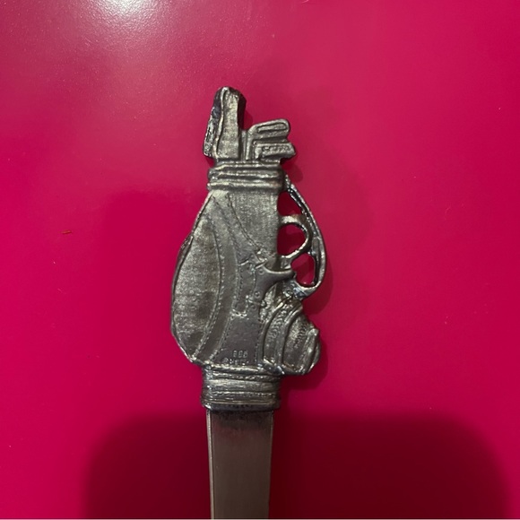 Vintage Pewter Hefty Letter Opener with Golf Bag and Golf Clubs 1985 by Metzke - Picture 6 of 6
